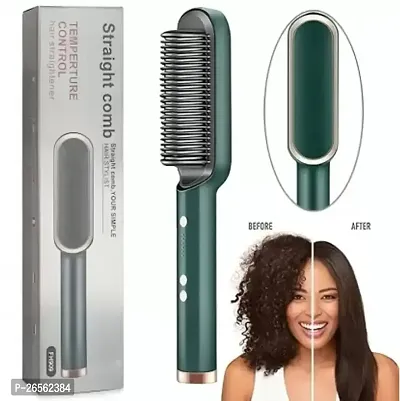 Hair Straightener Comb for Women  Men, Brush Machine PTC Heating Electric with 5 Temperature Control air Straightening Comb, Fast Heating pack of 1