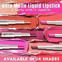 Seven Seas Lip Duo Liquid Lipstick with Matte Finish and Moisturizing Gloss  2 In 1 Matte Finish Lipstick-thumb1