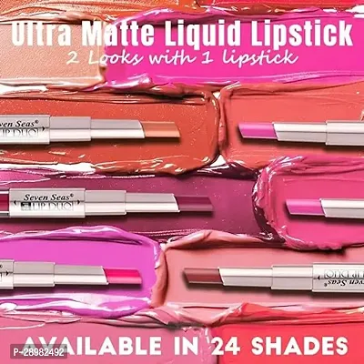 Seven Seas Lip Duo Liquid Lipstick with Matte Finish and Moisturizing Gloss  2 In 1 Matte Finish Lipstick-thumb4