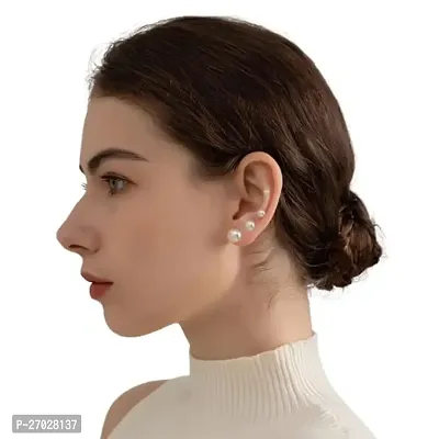White Stainless Steel  Studs Earrings For Women