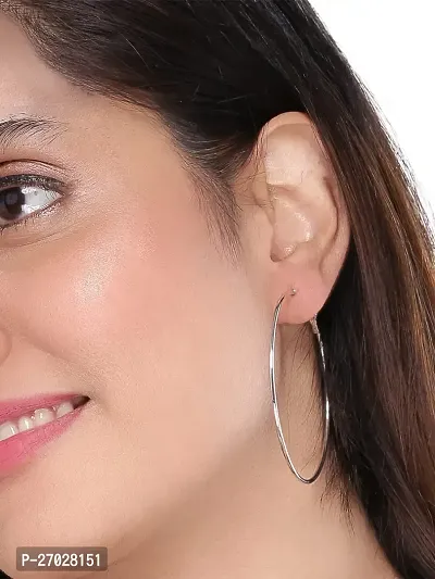 Silver Alloy  Hoop Earrings Earrings For Women