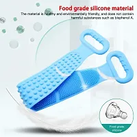 ilicone Body Brush, Easy to Clean, Lathers Well, Eco Friendly, Bath Belt Exfoliating Long Silicone Body Back Scrubber-thumb1