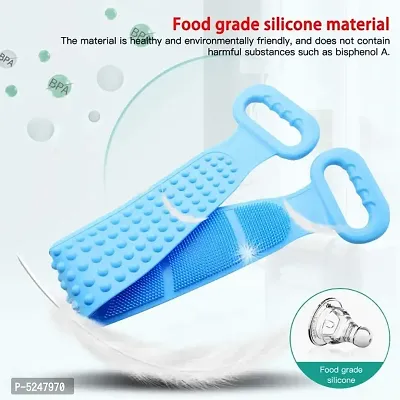 ilicone Body Brush, Easy to Clean, Lathers Well, Eco Friendly, Bath Belt Exfoliating Long Silicone Body Back Scrubber-thumb2