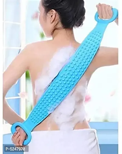 ilicone Body Brush, Easy to Clean, Lathers Well, Eco Friendly, Bath Belt Exfoliating Long Silicone Body Back Scrubber