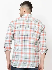 Elegant Cotton Checked Long Sleeves Casual Shirts For Men-thumb1