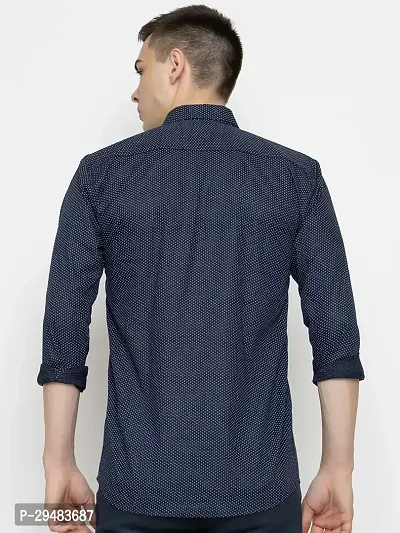 Elegant Cotton Printed Long Sleeves Casual Shirts For Men-thumb3