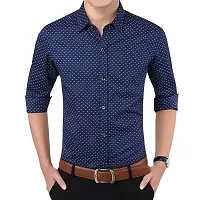 Elegant Cotton Printed Long Sleeves Casual Shirts For Men- Pack Of 2-thumb1