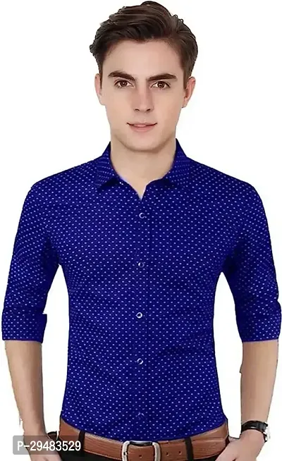 Elegant Cotton Printed Long Sleeves Casual Shirts For Men-thumb2