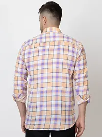 Elegant Cotton Checked Long Sleeves Casual Shirts For Men-thumb2