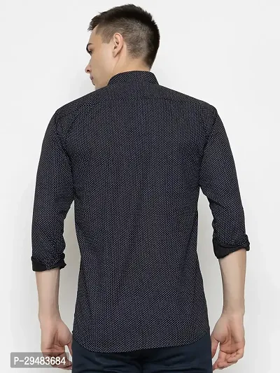 Elegant Cotton Printed Long Sleeves Casual Shirts For Men-thumb3