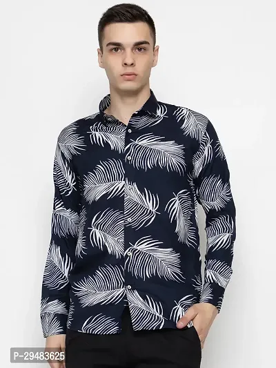 Elegant Cotton Printed Long Sleeves Casual Shirts For Men