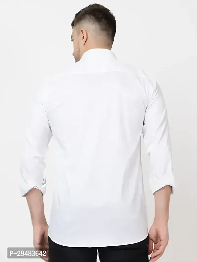 Elegant Cotton Self Pattern Long Sleeves Casual Shirts For Men-thumb3