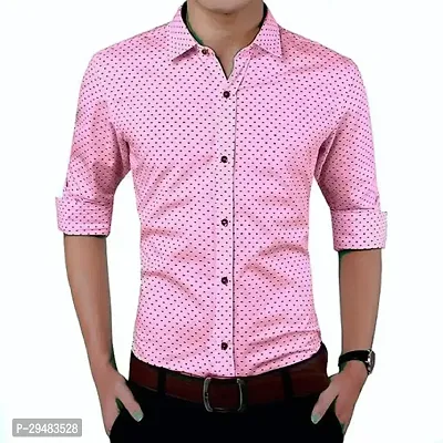 Elegant Cotton Printed Long Sleeves Casual Shirts For Men-thumb0