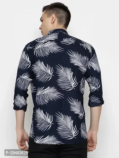 Elegant Cotton Printed Long Sleeves Casual Shirts For Men-thumb3