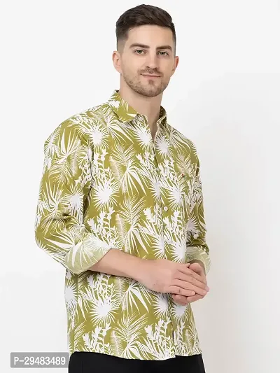 Elegant Cotton Blend Printed Long Sleeves Casual Shirts For Men-thumb4