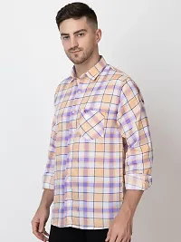 Elegant Cotton Checked Long Sleeves Casual Shirts For Men-thumb4