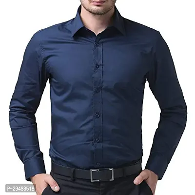 Elegant Cotton Solid Long Sleeves Casual Shirts For Men