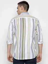 Elegant Cotton Striped Long Sleeves Casual Shirts For Men-thumb2