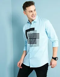 Elegant Cotton Printed Long Sleeves Casual Shirts For Men-thumb1