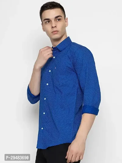 Elegant Cotton Printed Long Sleeves Casual Shirts For Men-thumb2