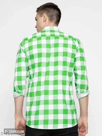 Elegant Cotton Checked Long Sleeves Casual Shirts For Men-thumb3