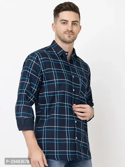 Elegant Cotton Printed Long Sleeves Casual Shirts For Men-thumb2