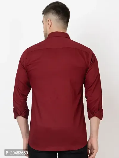 Elegant Cotton Printed Long Sleeves Casual Shirts For Men-thumb3