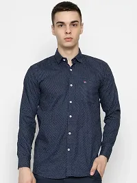 Elegant Cotton Printed Long Sleeves Casual Shirts For Men-thumb2