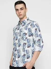 Elegant Cotton Printed Long Sleeves Casual Shirts For Men-thumb1