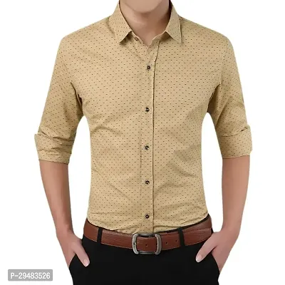 Elegant Cotton Printed Long Sleeves Casual Shirts For Men-thumb0