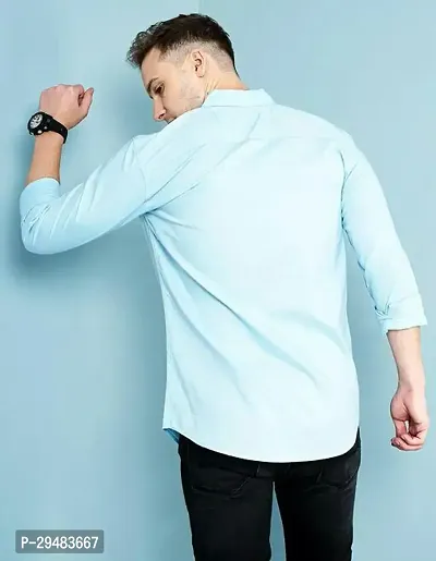 Elegant Cotton Printed Long Sleeves Casual Shirts For Men-thumb3