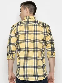 Elegant Cotton Checked Long Sleeves Casual Shirts For Men-thumb2