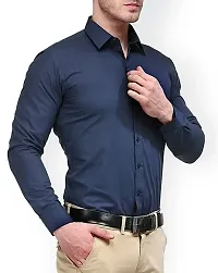 Elegant Cotton Solid Long Sleeves Casual Shirts For Men-thumb4