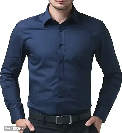 Elegant Cotton Solid Long Sleeves Casual Shirts For Men