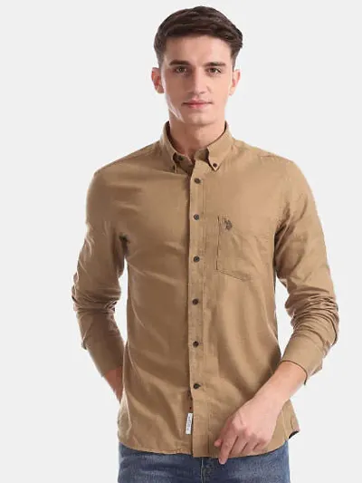 Elegant Solid Long Sleeves Casual Shirts For Men