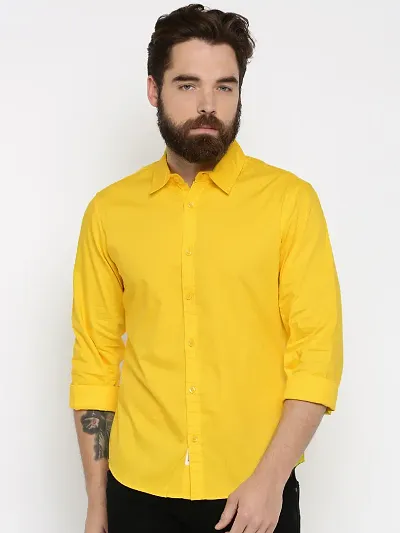 Elegant Solid Long Sleeves Casual Shirts For Men