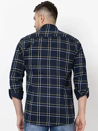 Elegant Cotton Checked Long Sleeves Casual Shirts For Men-thumb2