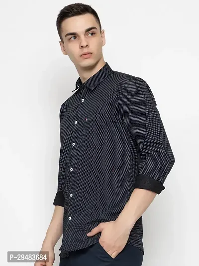 Elegant Cotton Printed Long Sleeves Casual Shirts For Men-thumb2