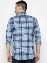 Elegant Cotton Checked Long Sleeves Casual Shirts For Men-thumb2