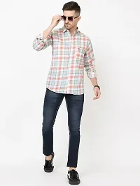 Elegant Cotton Checked Long Sleeves Casual Shirts For Men-thumb4