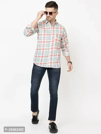 Elegant Cotton Checked Long Sleeves Casual Shirts For Men-thumb5