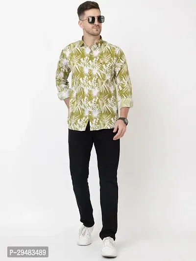 Elegant Cotton Blend Printed Long Sleeves Casual Shirts For Men-thumb5