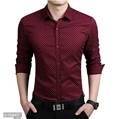 Pretty Dotted Casual Men Shirt-thumb0