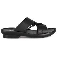 Stylish Black PU Solid Comfort Sandals For Men-thumb4