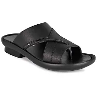 Stylish Black Air Mix Solid Comfort Sandals For Men-thumb1