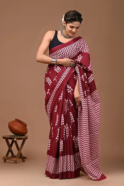 Elegant Cotton Saree with Blouse piece 