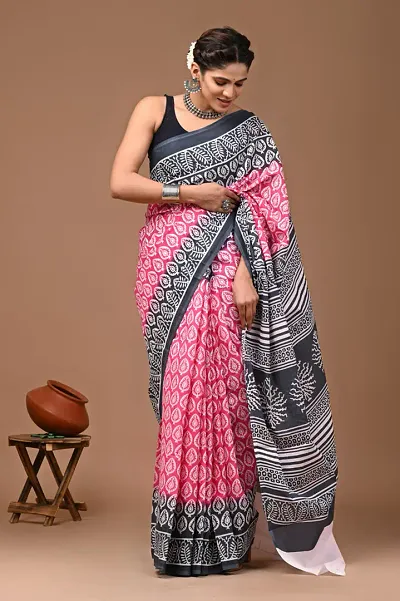 Elegant Cotton Saree with Blouse piece 