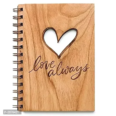 Wooden Diary Laser Cut Notebook-thumb0