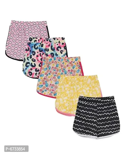 Stylish Shorts Cotton Printed Short Sleeves For Kids (Pack Of 5)-thumb0