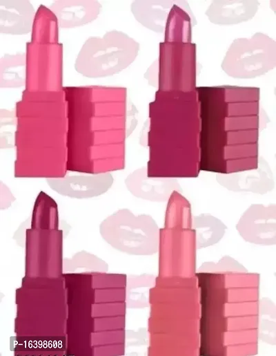 Matte Finsh Beautiful Lipstick Combo Pack Of 4 (Sun) Wine  Red Color